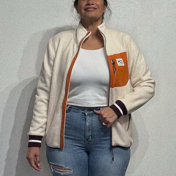 Kari Traa Jackets & Blazers - Kari Traa Natural White Rothe Midlayer Fleece Full Zip Jacket Sz M